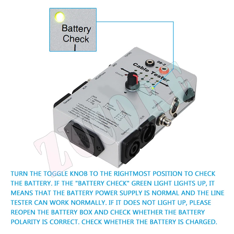 Тестер линии DB-2, прибор для тестирования сигналов аудиокабеля, тестер аудиоинженерной линии, многофункциональный тестер линии