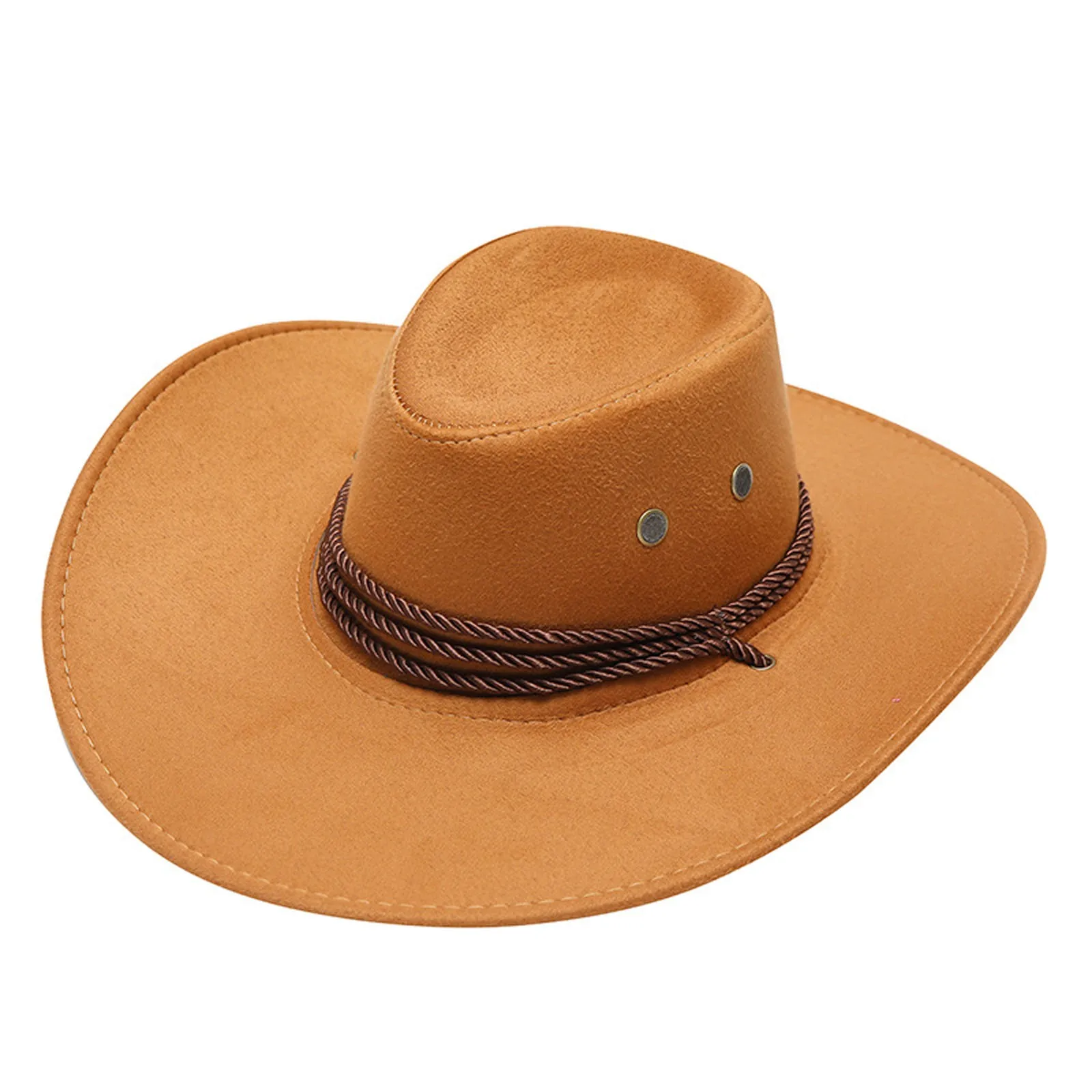 Men Travel Sun Visor Wide Brim Casual Horse Riding Western Cowboy Hat Cap Summer Cowboy Hat Cap Summer Cowboy Hat Cap Hat New