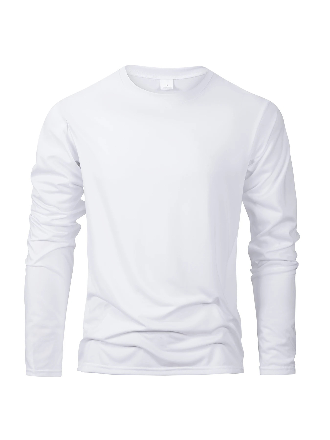 Frühling Herbst männer T-shirts Langarm Casual Tops Einfarbig Hohe Qualität Schwarz T-Shirt Klassische Männer Kleidung – Detail 17