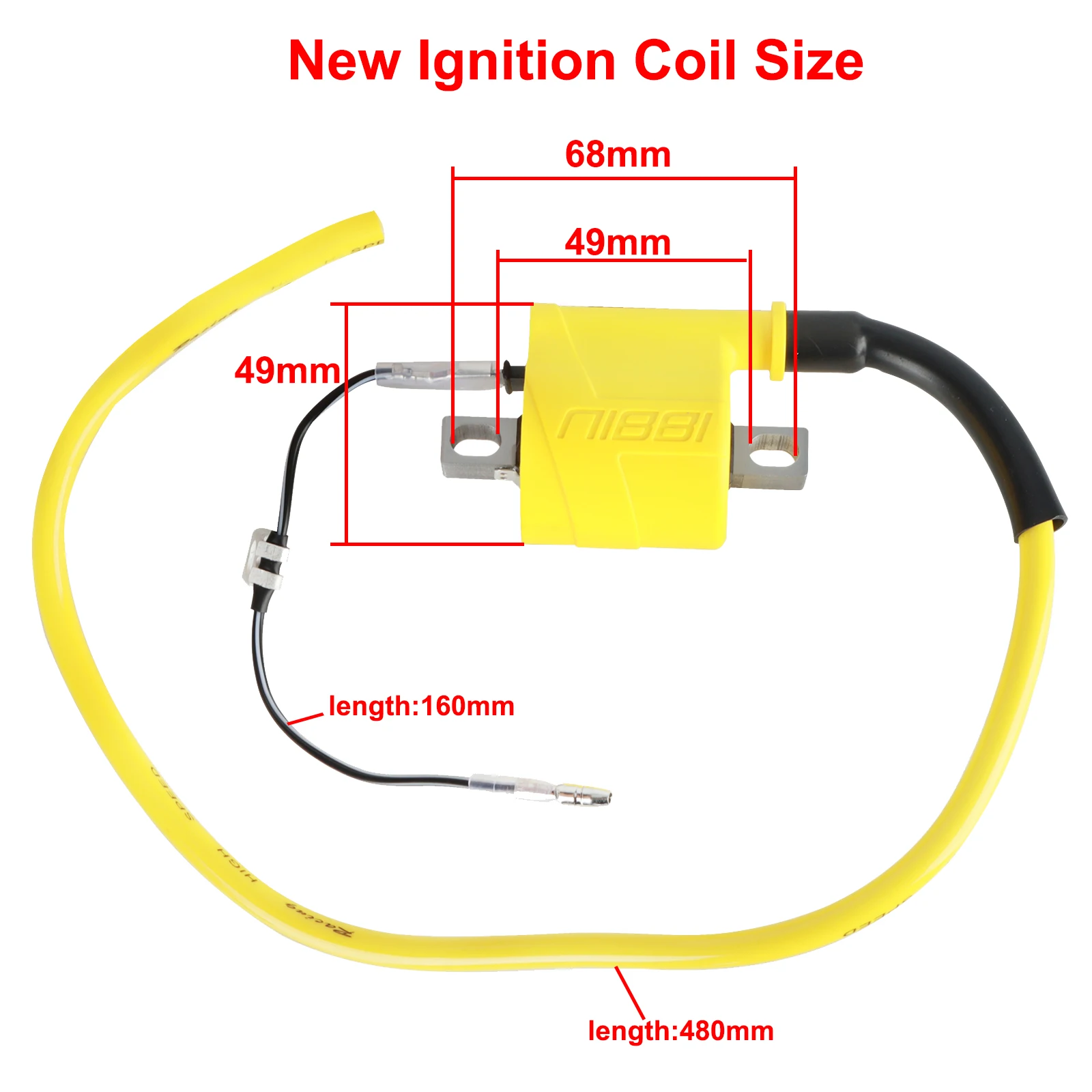 NIBBI 2T/4T Motorcycle Ignition Coil Universal Racing Coil for ATV Scooter Moped Go Kart Dirt Bike Yamaha Ktm Engine Ignition