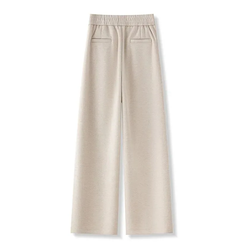 Outono inverno calças femininas novo casual de alta qualidade cintura alta adicionar veludo acolchoado calças de lã quente senhoras casuais calças femininas