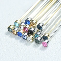 ICEYY Czech Crystal Mens Shirt Collar Pin Clip Groom Formal Men's Collar Bar Tie Pin for Wedding Business Father's Day