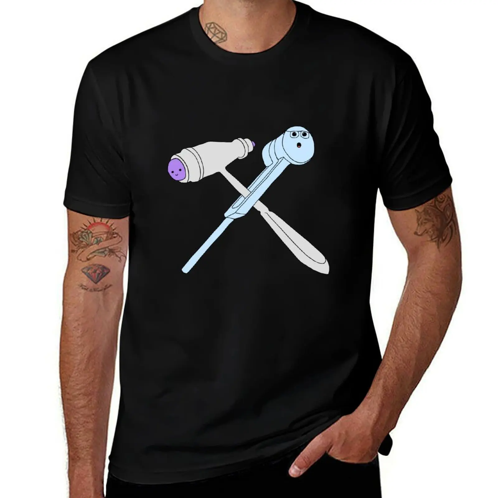 Cute Reflex Hammer and Tuning Fork T-Shirt Holiday Vacation Tee Shirt