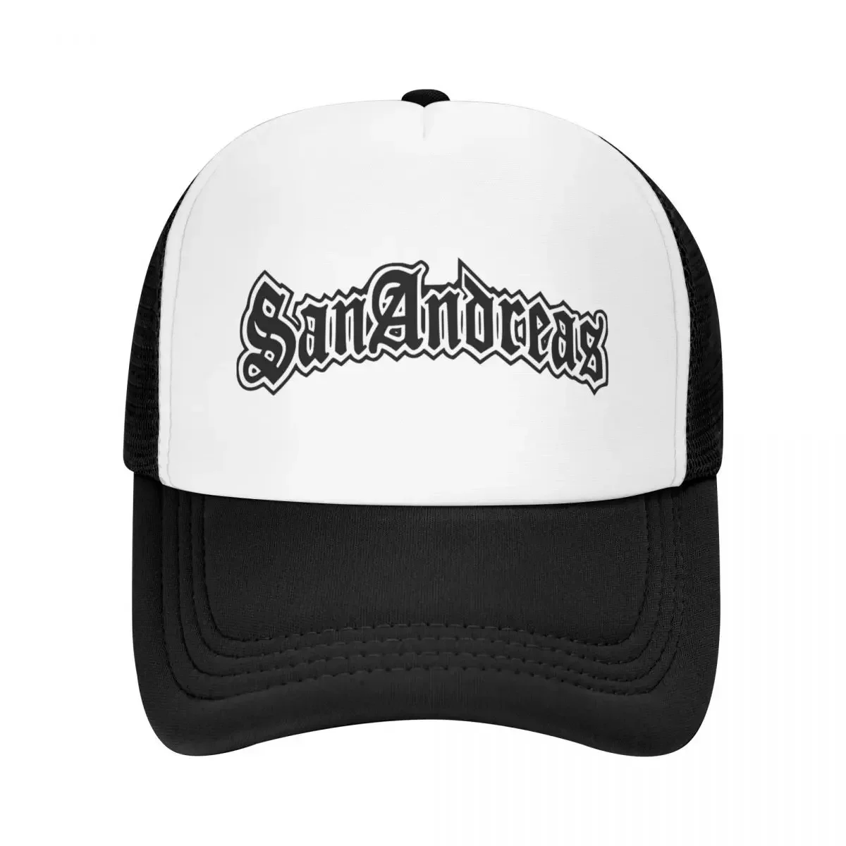 

GTA San Andreas Logo Mesh Baseball Cap Men Women Hip-Hop Sun Hat Hats Adjustable Polyester Racing Cap Spring Trucker Hat