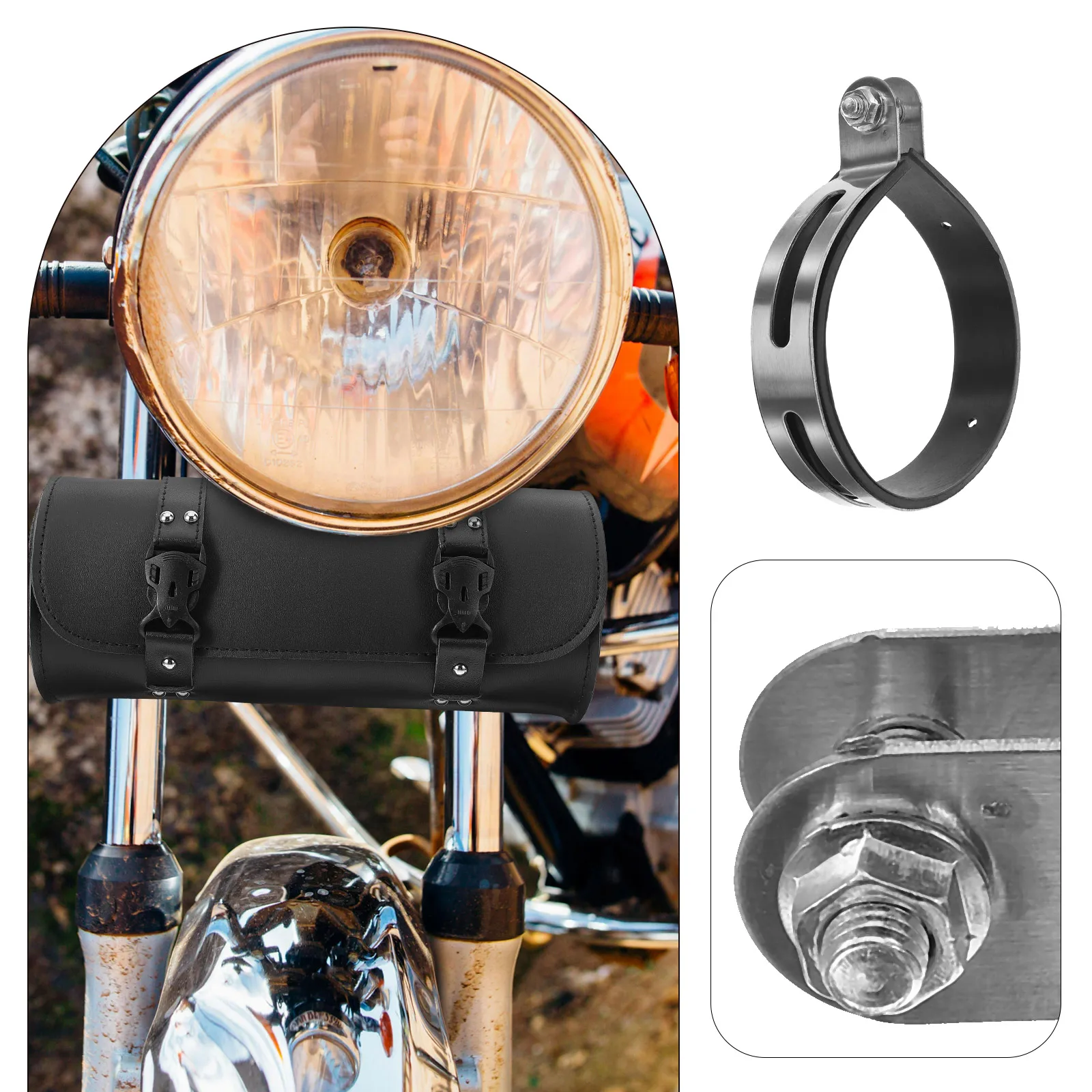 

Stainless Steel Exhaust 110-115Mm Butt Joint Band For Motorcycle Exhaust Pipe Repair Sleeve Coupler Hanger Adjustable Vibration