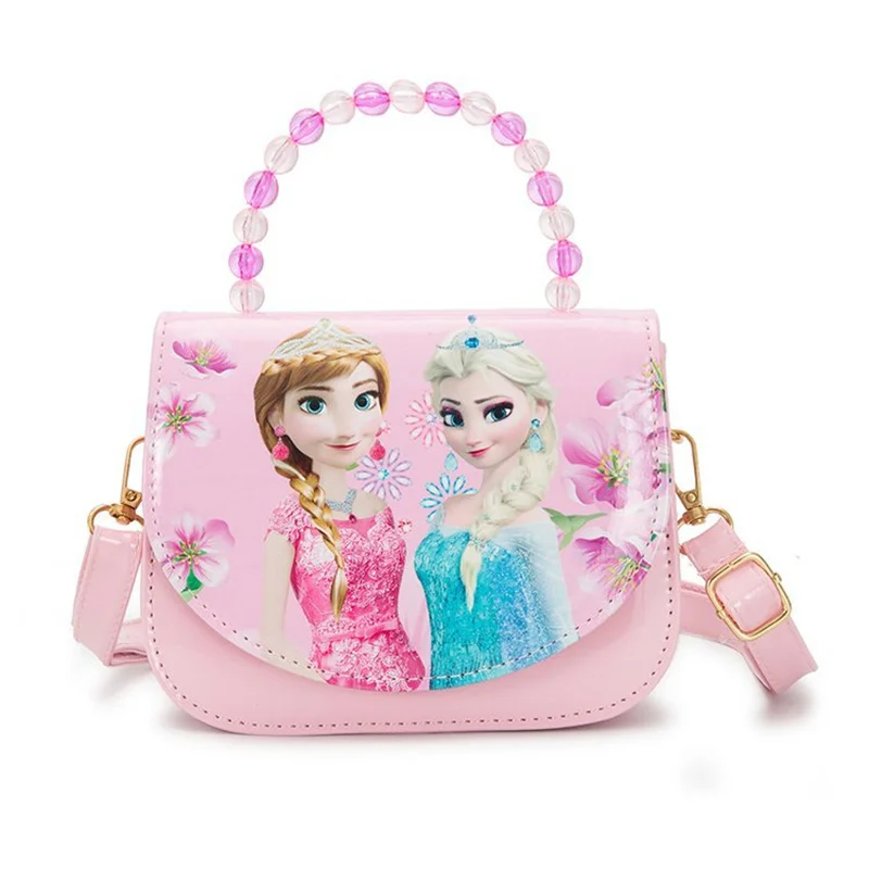 Disney Frozen Elsa Anna Girls Messenger Bag Fashion Frozen Princess Childrens PU Shoulder Bag Handbag Crossbody Bags Kids Gifts