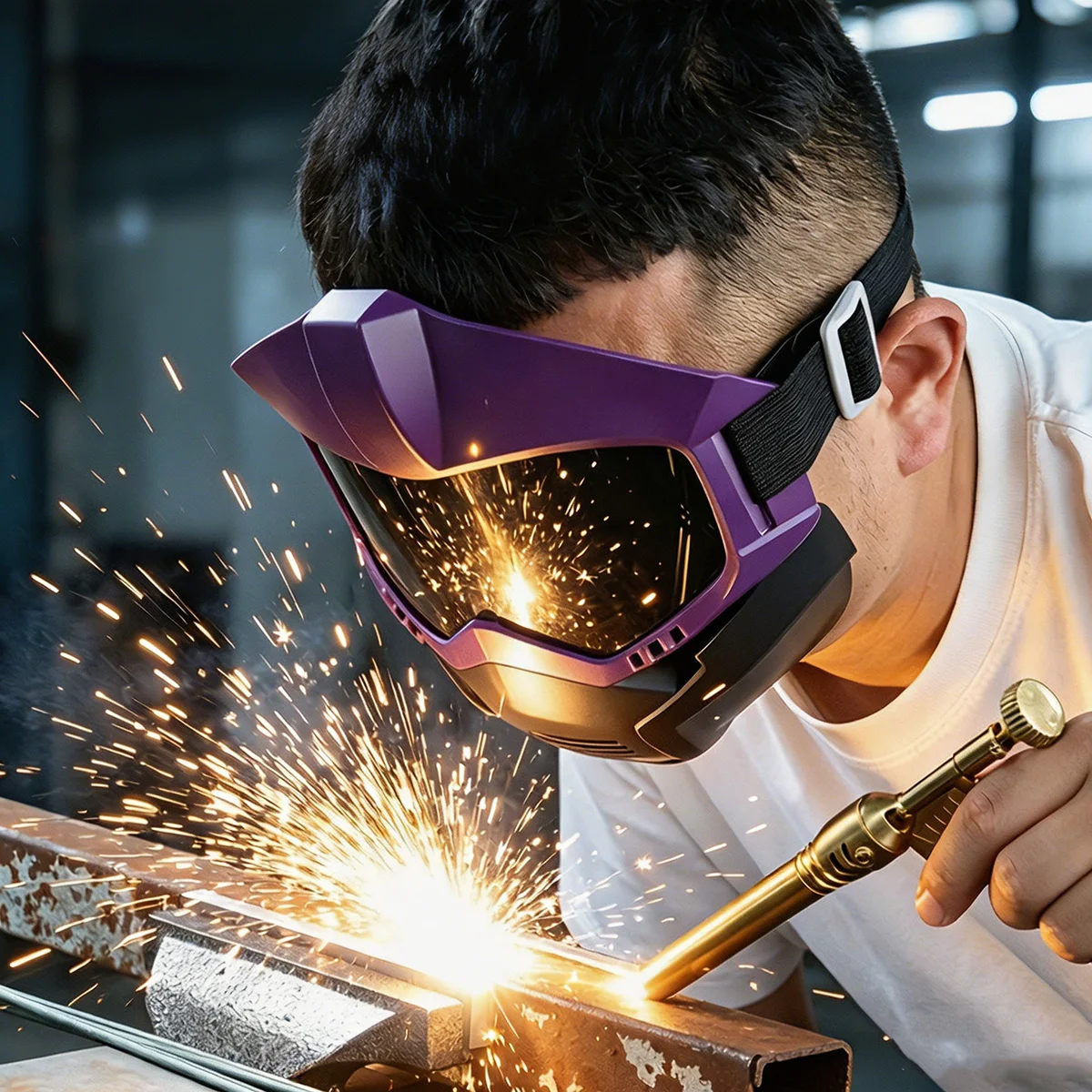 

Motorcycle Welding Face Shield Goggles Heat Insulation Dustproof For Riding Off Road Dirt Bike Protection Full Face Safety Mask