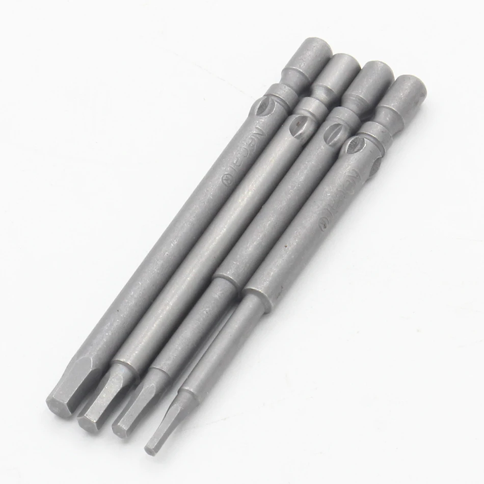 Magnetic Hexagon Screwdriver Bit S2 Steel 800 4mm Round Shank Screwdrier Drive Power Drill Bit 40mm 60mm 100mm