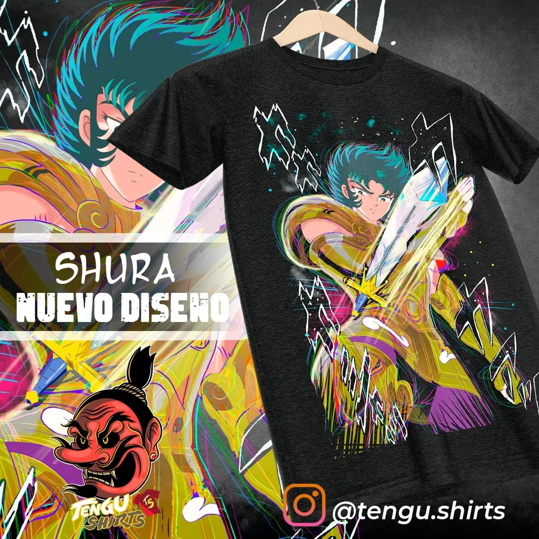 Saint Seiya T-shirt knights Of the Zodiac Hyoga Ikki Anime Shun Shirt All Size