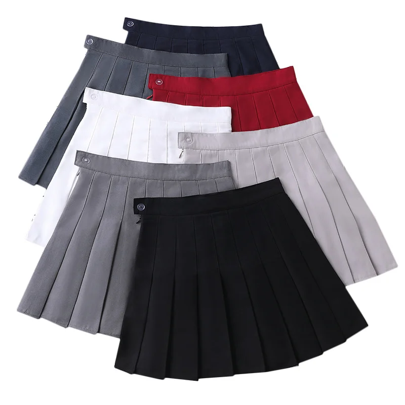 Black Skirt Pleated Egirl Eam School Girl Uniform Y2k Korean Style Kawaii High Waist Short Mini A Line Summer Women\'s Clothing