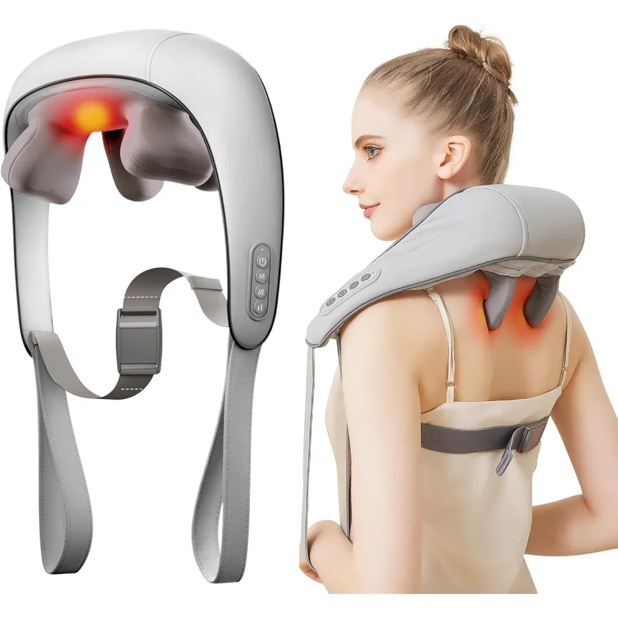 

Neck and Shoulder Massager for Pain Relief Deep TissueShiatsu Deep Kneading Massager with Heat to Relieve Neck Shoulder Back Wa
