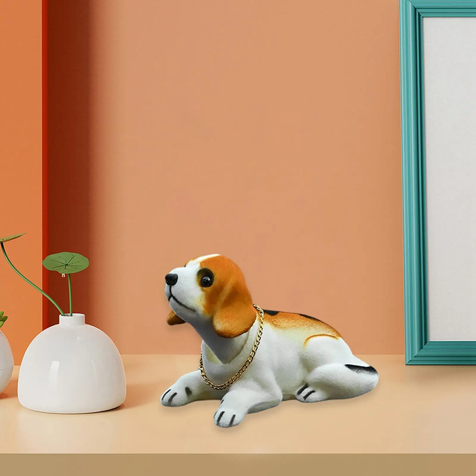 لطيف مزركشة رئيس الكلب جرو Nodding الكلب لتزيين لوحة قيادة السيارة