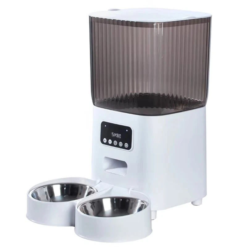 5L Dual Bowl Power Pet Feeder Pet Automatic Feeding Cats And Dogs Automatic Timed Distribution Feeding