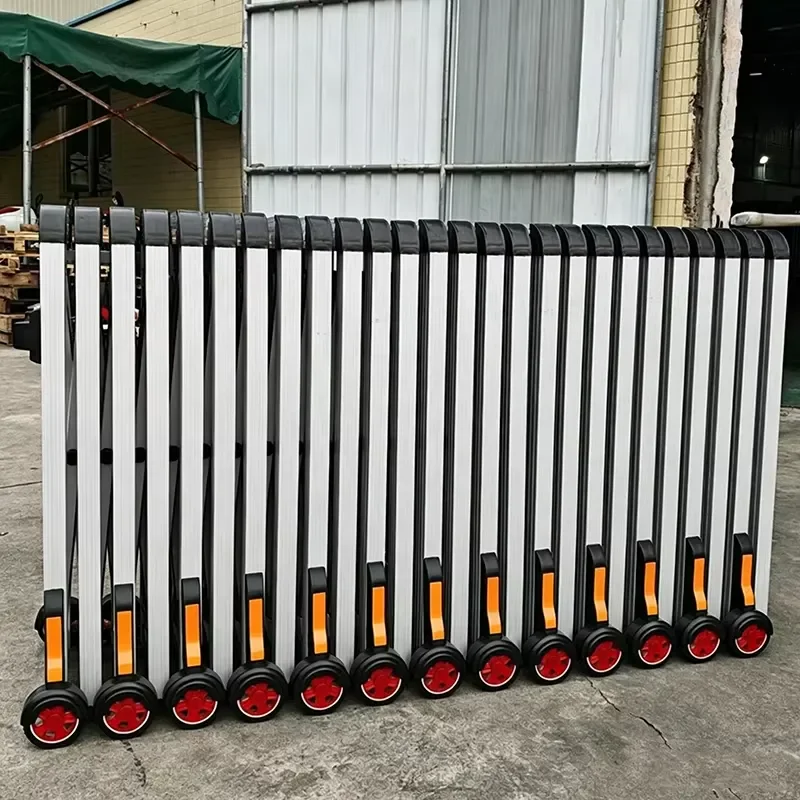 Customizable Color Movable Wheeled Telescopic Guardrail Barrier Gate for Road & Park Traffic Isolation