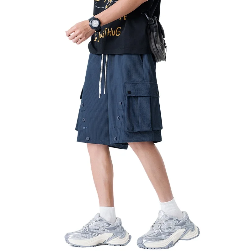 

Men's Cargo Shorts Summer Fashion Sports Casual 5-Point Pants Simple Versatile Daily Outing Comfortable Trousers Multi-Pocket