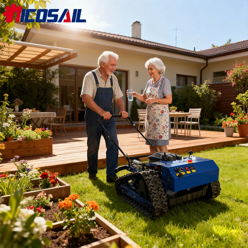 

Новая интеллектуальная газонокосилка с нулевым поворотом, оснащенная газонокосилка с дистанционным запуском и дистанционным управлением.