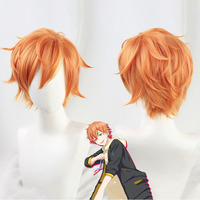 Shinonome Akito Cosplay Short Orange Wig Project SEKAI COLORFUL STAGE! Heat Resistant Synthetic Hair