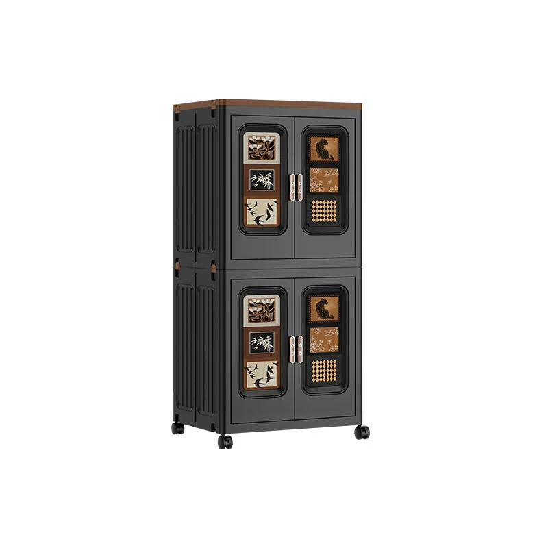 Strictly selected antique storage cabinet foldable bedroom clothing quilt large capacity simple combination wardrobe storage