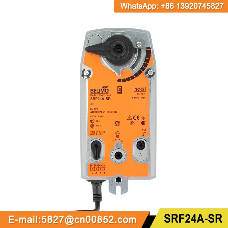 

Belimo SRF24A-SR Модулирующий поворотный привод с откатом для шаровых клапанов Вентиляционные системы HAVC Товары оригинального качества