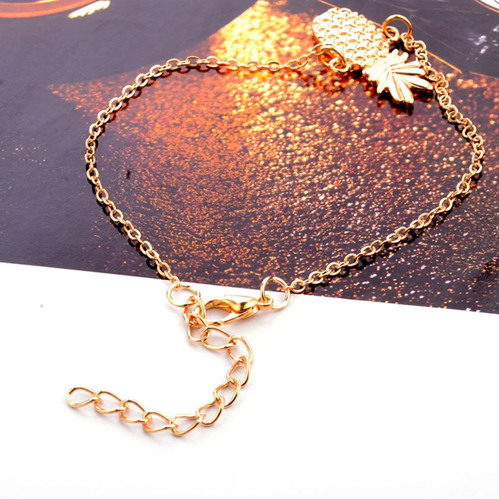 Богемия-полое-золото-3d-ананас-цепочка-на-щиколотке-ювелирные-изделия-для-ног-цепочка-для-ног-повседневный-женский-браслет-на-ногу-браслет