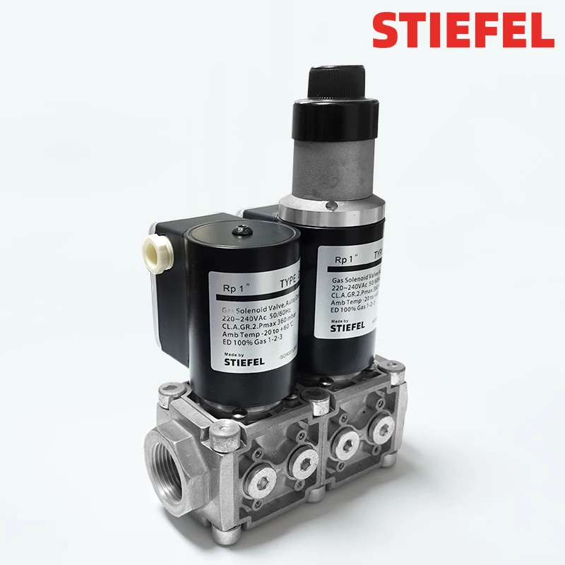 複合ソレノイドバルブセット 360mbar 急速・遅速開閉 工業用バーナー向け カスタマイズ可能 OEM対応 一般構造