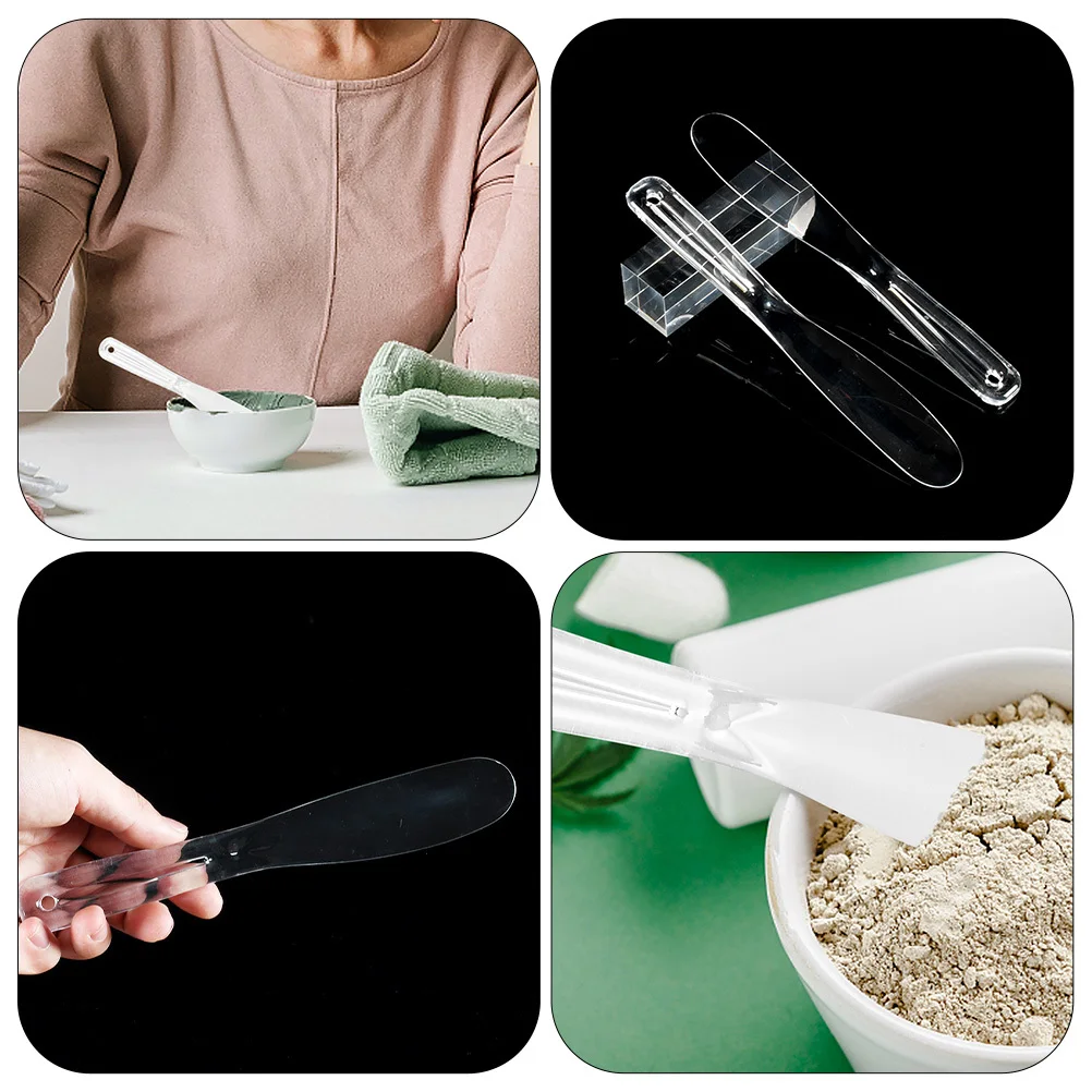 6 個のスキンケアクリームスプーン機能的なフェイスマスクスクープ簡単に掃除できるスパチュラ家庭用ホテルサロン使用メイクアップスパチュラ