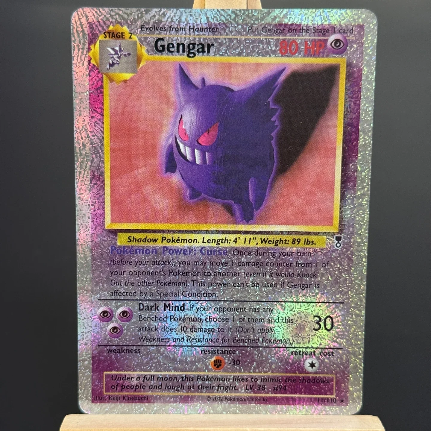 TCG Englisch Gengar # 11 Sammelkarte 2002 Legendary Collection 11/110 Reverse Holo Karte DIY Proxy