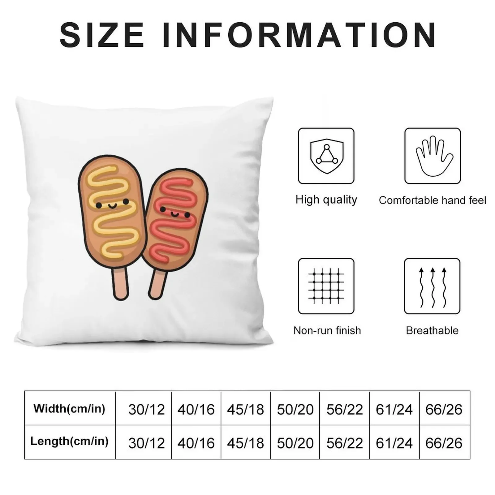 Corndogs Throw Pillow Sofa Cushion Pillowcase Cushion pillow