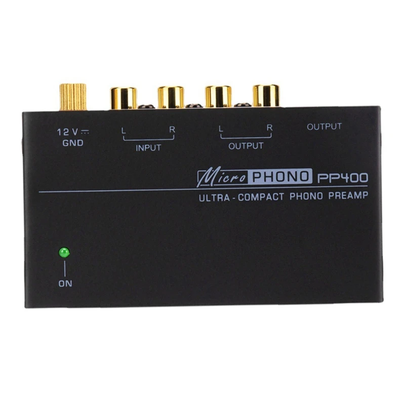 

A73E-PP400 Ultra-Compact Phono Preamp Preamplifier With RCA Interface For Turntable Tube Amplifier Speakers EU Plug