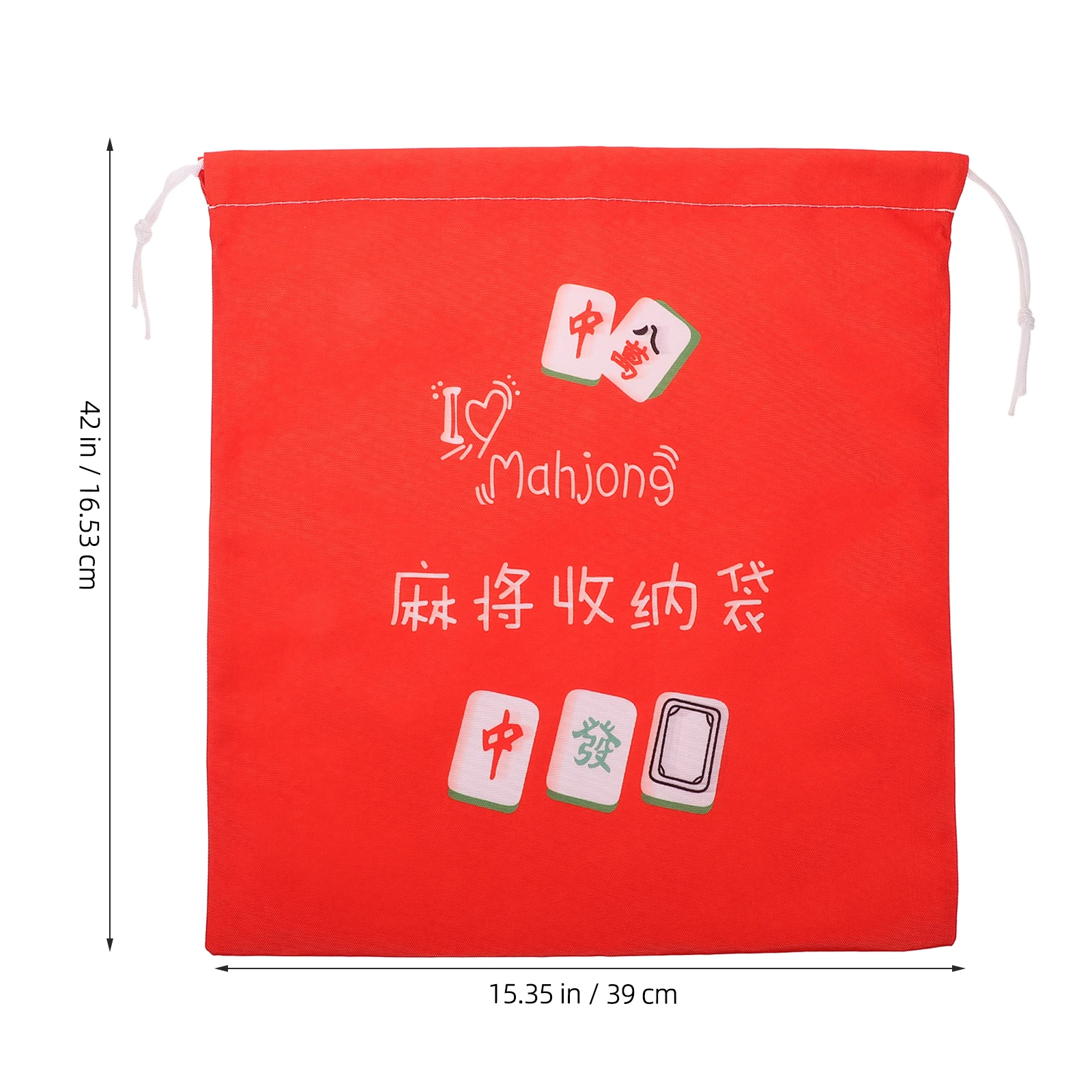 

Mahjong Storage Bag 1Pc Red Oxford Fabric Large Size Drawstring Portable Container ganizer For Tiles Game Accessories