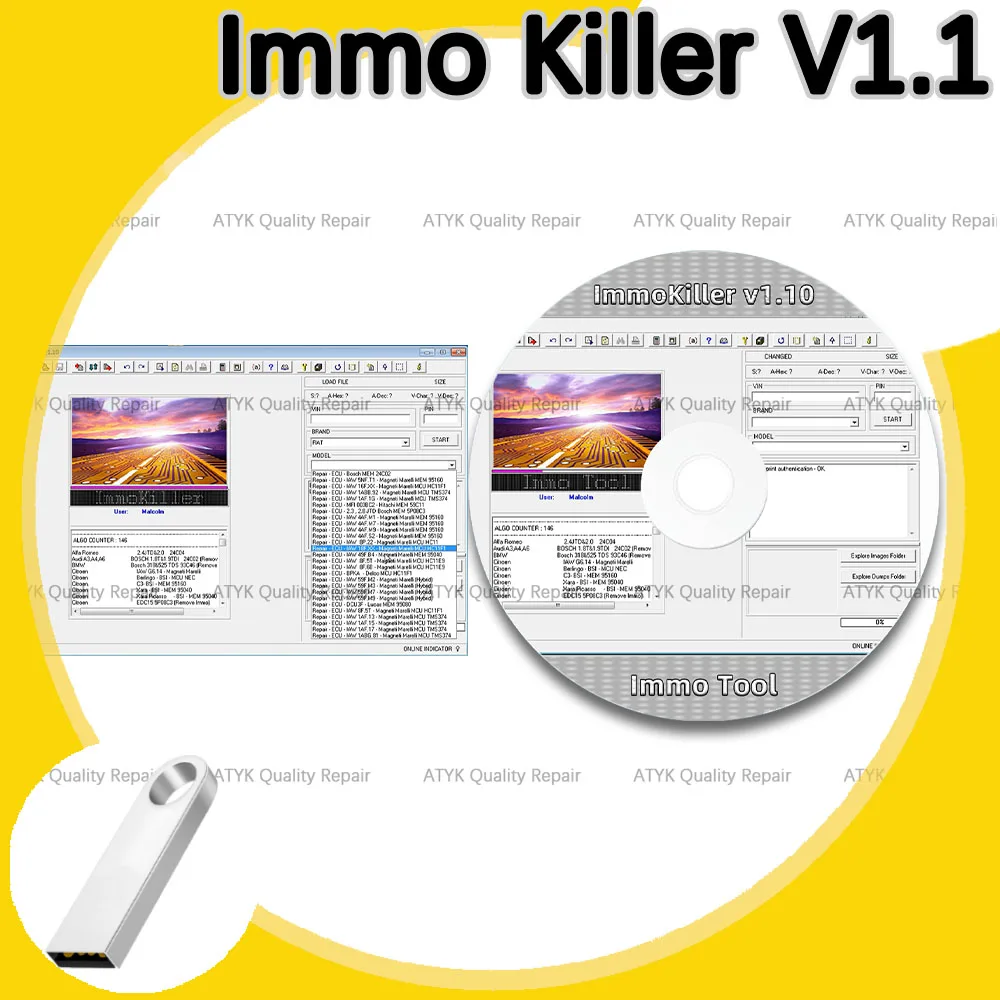 

Immo Killer V1.1 Automobile Maintenance Code reader 1.1 immo killer Repair equipment diagnostics for cars tuning Program new vci