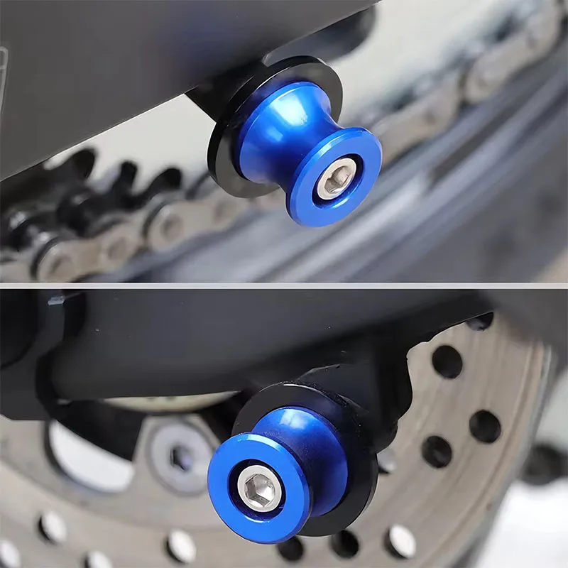 For GSXR 125/150/600/750/1000 GSX-R Spools Sliders Stand Screws CNC M8 Motorcycle Accessories Swingarm 1Pair Bolts