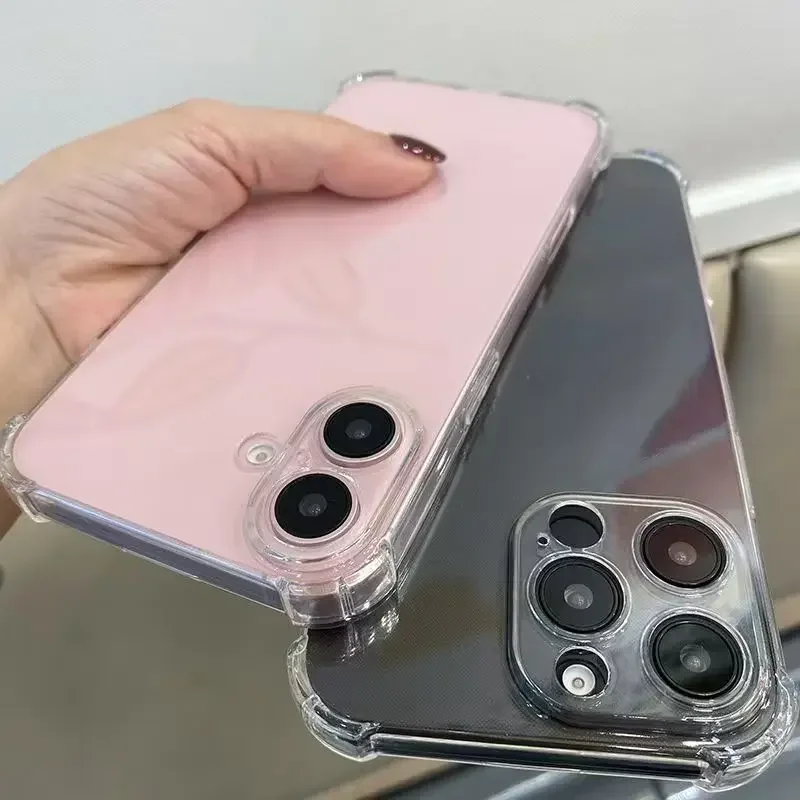 

Drop Protection Air Bag Soft Case for iphone 16 Plus 16 Pro Max Fundas Shockproof Clear Back Cover Cases