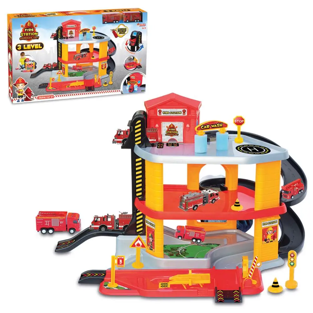 Science Toys 3-story fire garage game set