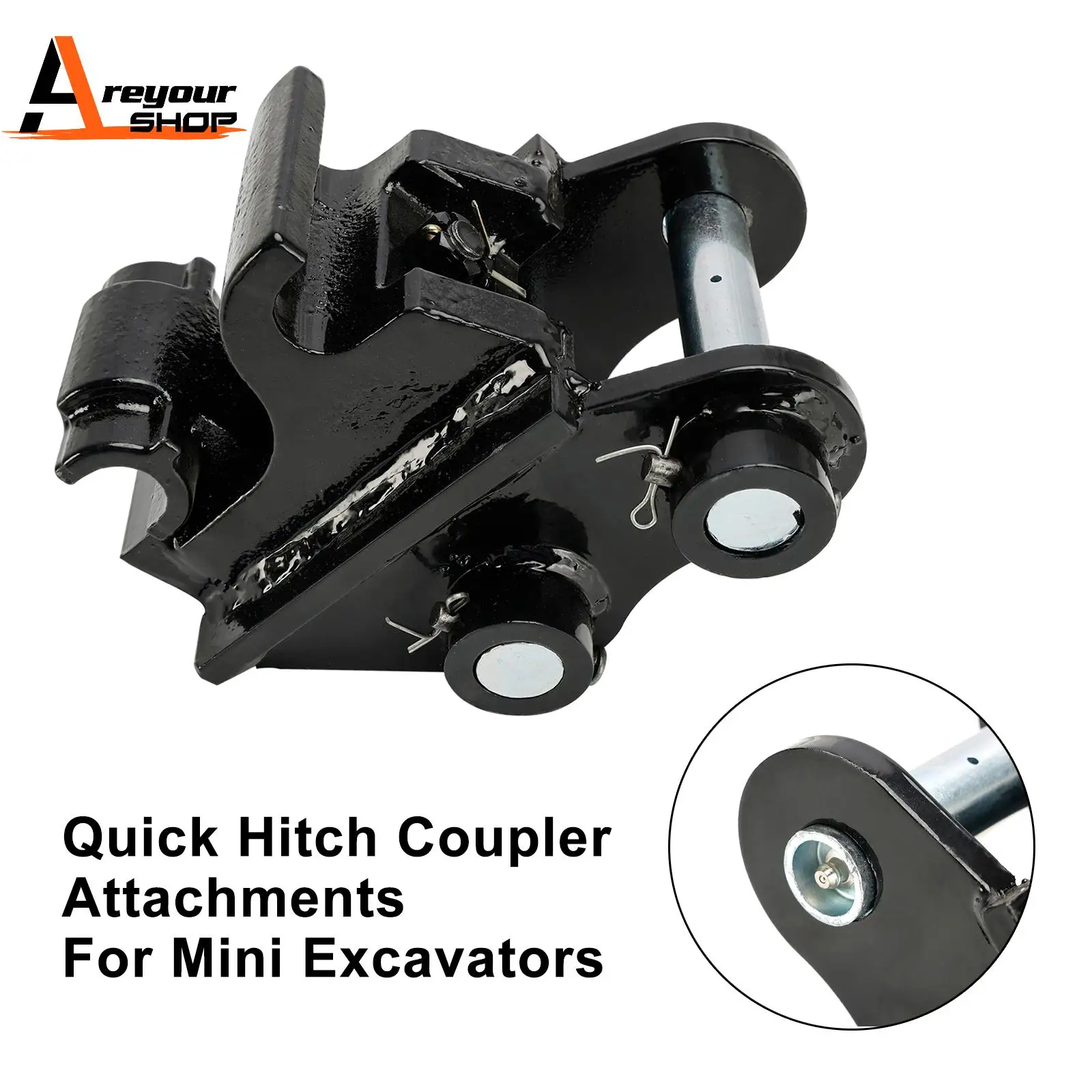 Areyourshop Quick Hitch Coupler Attachments for Mini Excavators Excavator Attachment