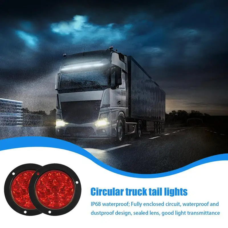 LED Trailer Tail Lights 16leds Tail Lights For Trailer 2PCS Trailer Turn Signal Lights Trailer Tail Lights For Rv Truck Trailer