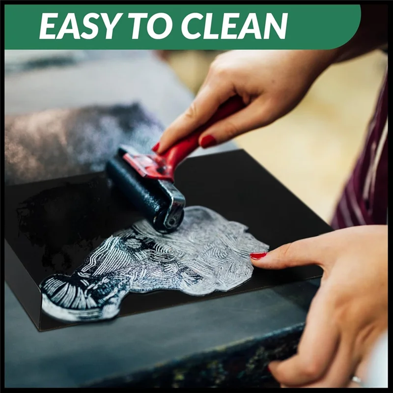 A44F- Gancio da banco e piastra di inchiostrimento per intaglio di stampaggio a blocchi, blocco per incisione su metallo (9 x 7 pollici)