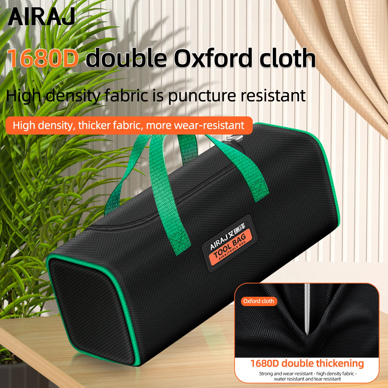 AIRAJ Multifunctional Toolkit Oxford Thickened Wear-Resistant and Durable Electrician Storage Portable Handheld Bag