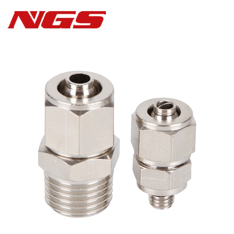 Male Thread Pneumatic Connectors Fitting Fast twist Quick Joint Coupler OD 4mm-16mm Hose Tube M5 M6 1/8'' 1/4'' 3/8'' 1/2''