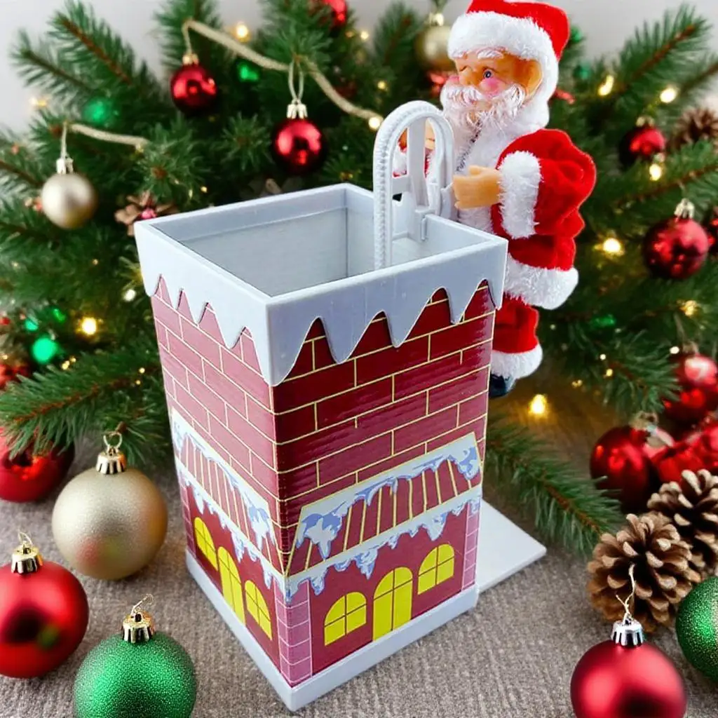 

Рождественская игрушка Санта-Клауса, забавная веселая рождественская вечеринка, лестница для восхождения Санта-Клауса, электрическая игрушка, Рождественский сюрприз, подарок Санта-Клауса для детей