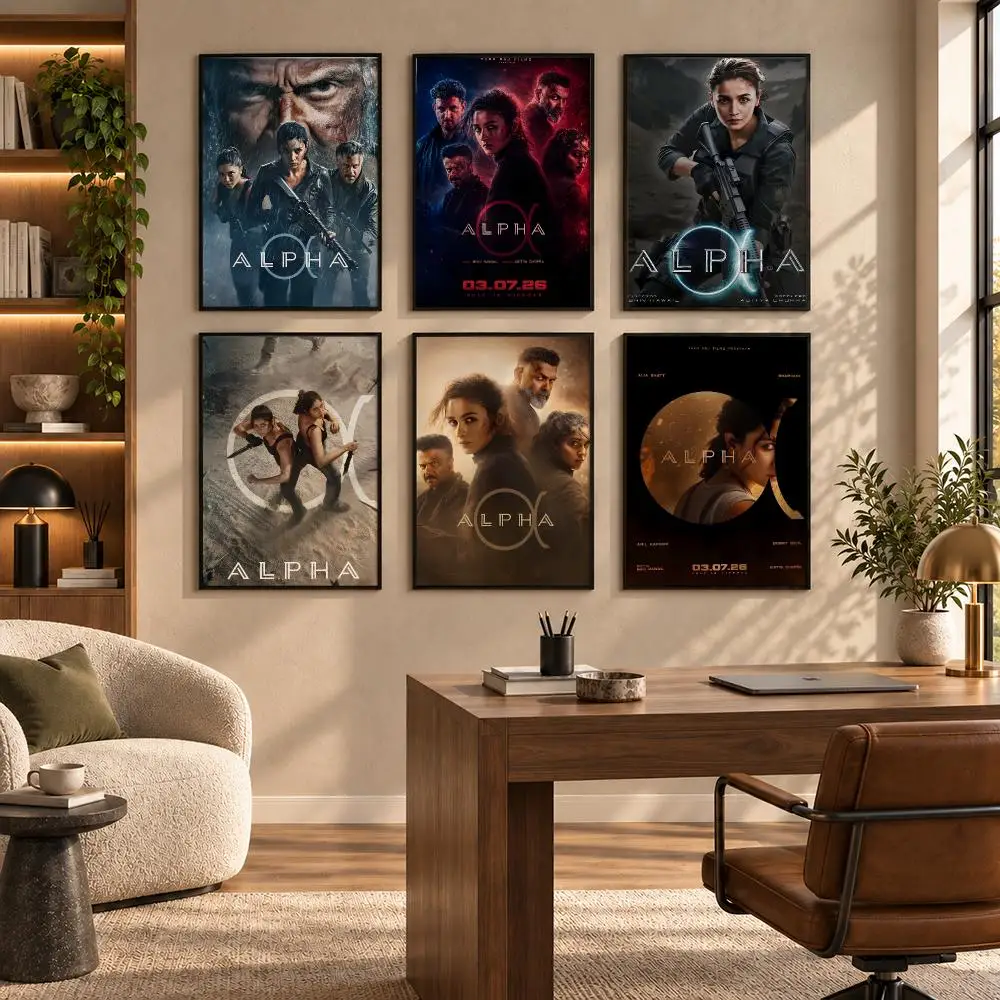 Alpha Cinematic Adventure Style Poster Self-adhesive Art Waterproof Paper Sticker Coffee House Bar Room Wall Decor