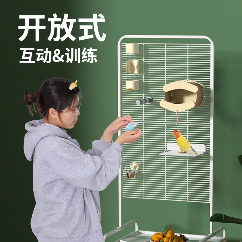 

Parrot climbing storage station frame Little Sun Xuanfeng special mobile interactive training shelf Bird cage open