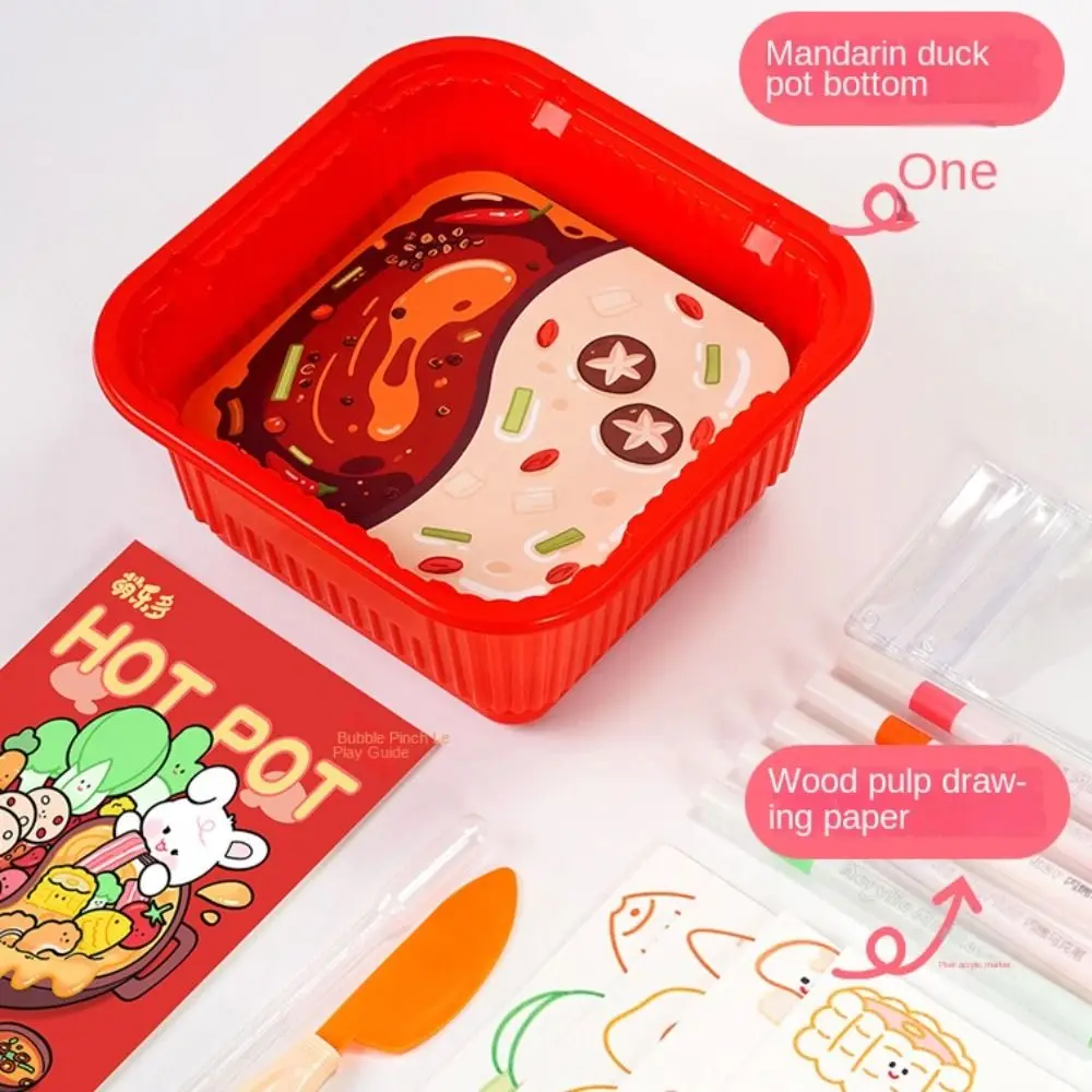 Play Set Multicolor DIY Painting Kitchen Funny Design Safe Swelling Food Creative Cartoon Pretend Play Playset Pretend Play