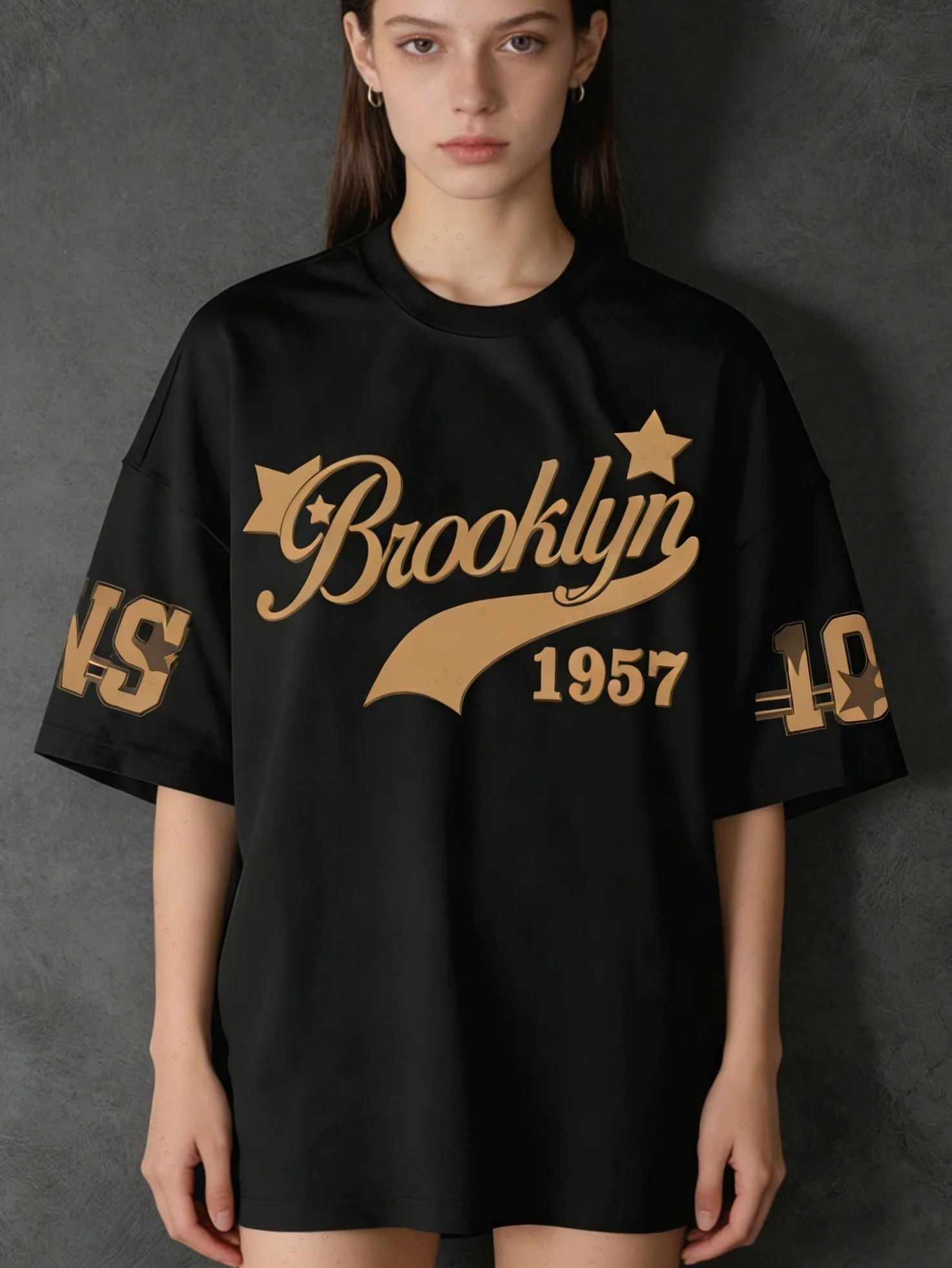 American Style Men 1957 Letter Print Comfortable And Breathable Round Neck T-Shirt Outdoor Street Style Top Men's Cycling Jersey