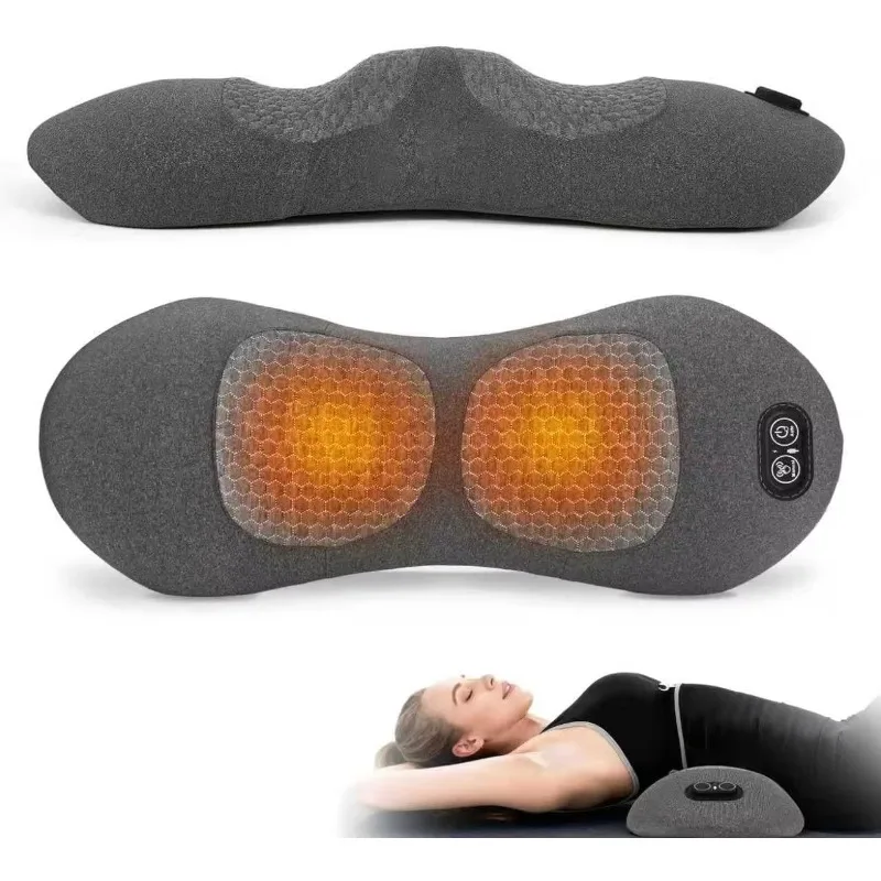 Rechargeable Neck Massage Pillow 3‑in‑1 Massage Heat Traction Function Cervical Support Relaxation Home Travel Massager