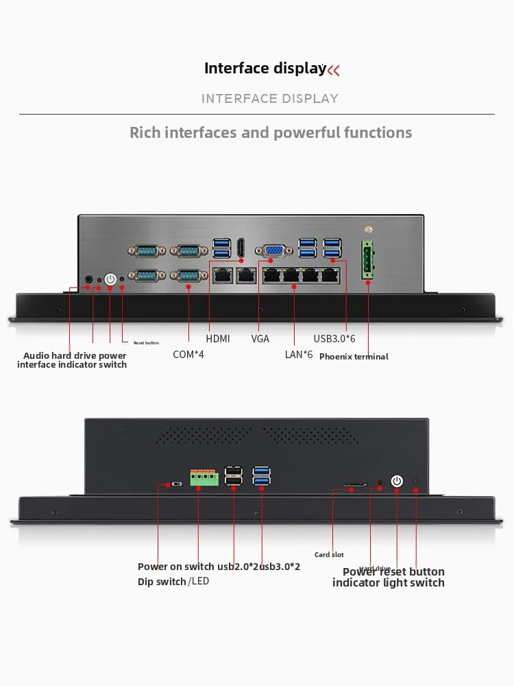 High algebra, visual inspection 15.6 inches, adjustable, serial port definition, independent CPU industrial control all-in-one