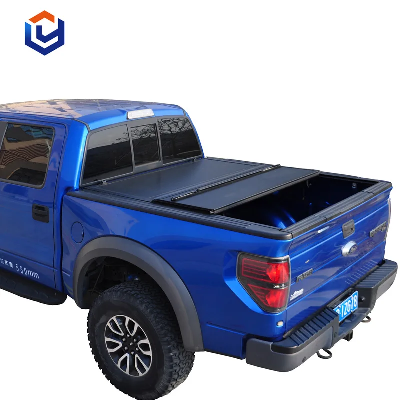 Hard Low Profile Tri folding pickup truck bed Tonneau Cover  for ford F150  raptor super duty  ranger Maverick lightning