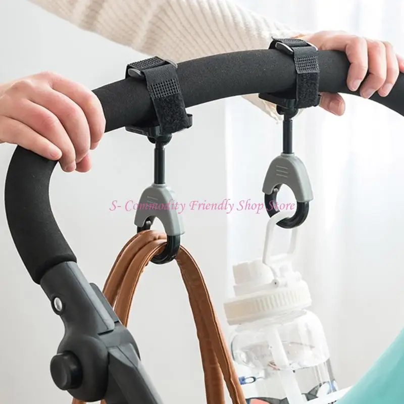 85AE Stroller Hooks Hanging Clip Bag Hooks for Shopping Bags Carabiner Hooks Multifunctional Hooks Stroller Accs