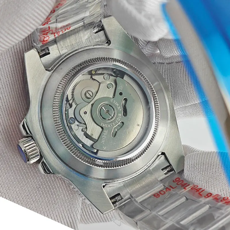 40mm GMT Watch Case Fit NH34 Movement Ceramic Bezel Sapphire Glass Stainless Steel NH34 Case Men's automatic watch accessories