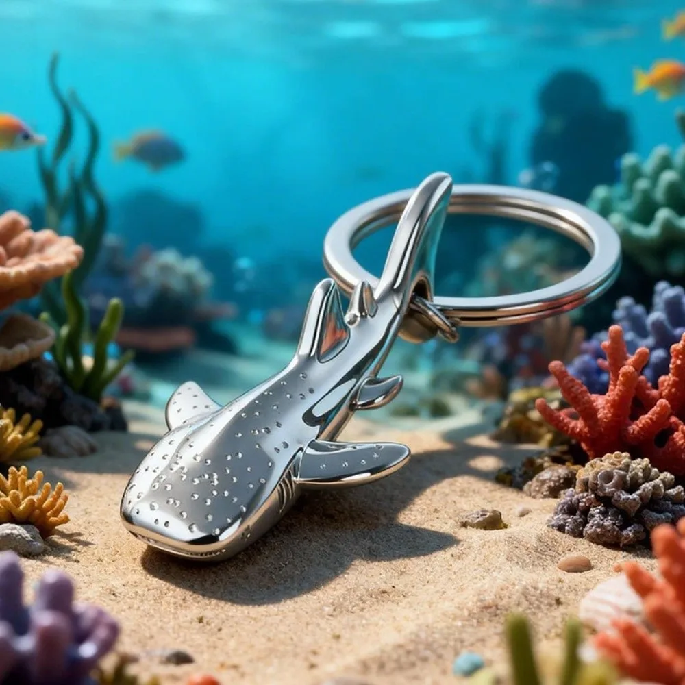 New Cruise Ship Mixer Truck Key Chain Mechanical Style Metal Whale Shark Keychain Simulated Portable Bag Charming for Women Men